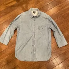 beams 七分袖デニムシャツ