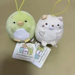 すみっコぐらし ばんざいゴムひも付き マスコット ぺんぎん？ ねこ