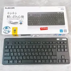 【P-1】ELECOM ワイヤレスキーボード TK‑FDM109TKBK