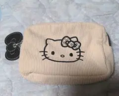 ハローキティ コーデュロイポーチ ベージュ