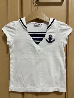 【美品】ミキハウス 80cmうさこセーラー襟 Tシャツ