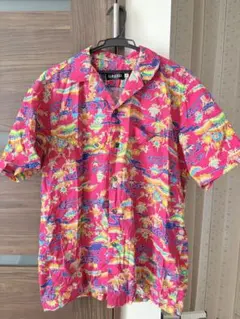 GREED アロハシャツ 半袖 ピンク 花柄　かりゆしウェアのサムネイル
