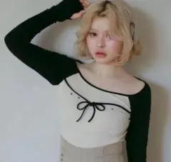 andmary Alma cachecoeur tops black - メルカリ
