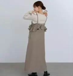 新品　【選べるサイズ展開】ペプラムキャミワンピース　bab