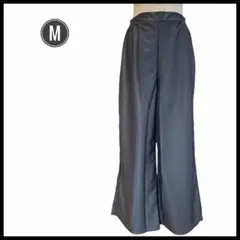 ボトムス　パンツ　グレー ワイドパンツ Mサイズ　ウエストゴム　リラックス