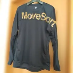 DESCENTE MOVESPORTS メンズ 長袖Tシャツ Lサイズ ネイビー