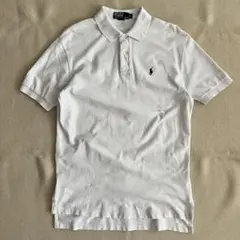 90s Ralph Lauren ラルフローレン　ポロシャツ　白　鹿子　L