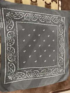 70s バンダナ グレー USA 染みあり