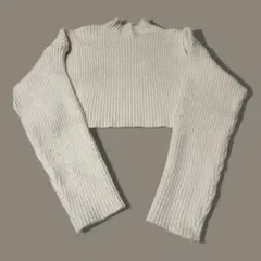ZARA アイボリー リブ編みニットセーター S