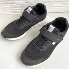 人気✨ムーンスター ラブラッシュ キッズスニーカー 21cm 黒 通学 お出かけ