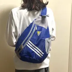 【00sテック】adidas ワンショルダー　スリングバック　青