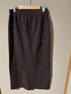 【LOWRYS FARM】ニットタイトスカート ブラウン