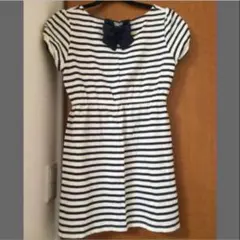 クチュールブローチ ボーダーワンピ OPAQUE.CLIP.H&M.しまむら