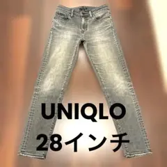 ユニクロ　ウルトラストレッチスキニーフィットジーンズ　ダークグレー　28インチ