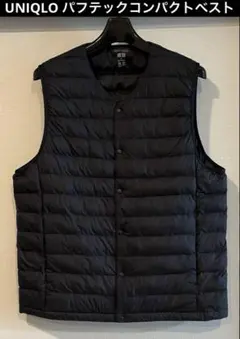 ユニクロ パフテックコンパクトベスト UNIQLO ブラック Mサイズ 美品