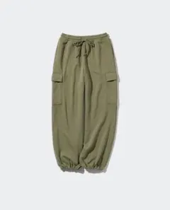 ユニクロ　UNIQLO スウェットカーゴパンツ　L オリーブ　カーキ