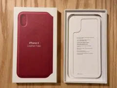 【箱のみ】　iPhone X Leather Folio レッド