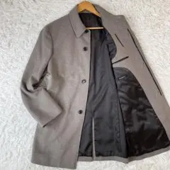 ステンカラーコート ブラック カシミヤ