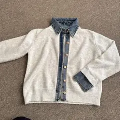 ライトグレーニットカーディガン