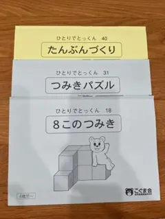 こぐま会 ひとりでとっくん 8このつみき & つみきパズル - メルカリ