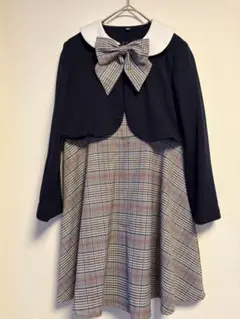 キャサリンコテージ フォーマルワンピース ネイビー チェック 卒園 入学 130