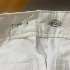 Dickies ルーズフィット ワークパンツ ホワイト