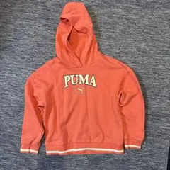 PUMA オレンジ パーカー　女の子　140cm
