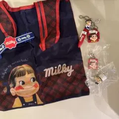 不二家 ペコちゃん ミルキー ストラップ付きペンとコンパス - メルカリ