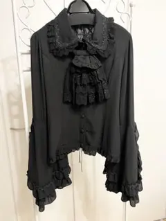 YILON】TIE PEPLUM LACE BLOUSE black - メルカリ