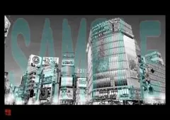 【漫画絵】【渋谷スクランブル交差点①】【昼or夜画を選択可】【送料込/即日発送】