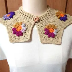 お花のモチーフ飾り襟