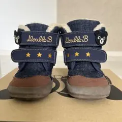 double-B デニムブーツ 14㎝ クマモチーフ