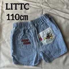 しまむら LITTC ミッキーミニー デニムショートパンツ 110 リトシー