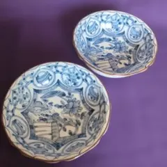 染付 輪花小鉢 2客セット - メルカリ