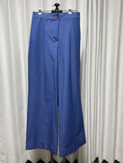 美品　ZARA ワイドパンツ　ブルー