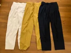 GLOBAL WORKテーパードパンツ3点セット Mサイズ 美品 ウエストゴム
