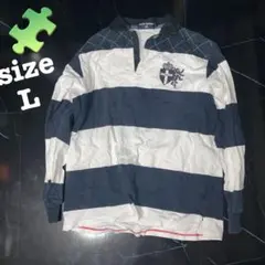 ポロスポーツラルフローレン　ポロシャツ　ラガーシャツ　90s　刺繍　長袖