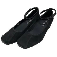 【美品】ノーネーム (24) パンプス ウェッジソール ストラップ スクエアトゥのサムネイル