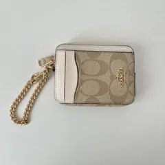 COACH アウトレット カードケース ベージュ 保存袋付き