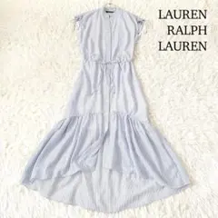 極美品✨ローレンラルフローレン シャツワンピース シアサッカー ベルト付 S相当