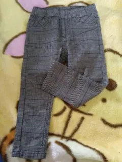 グレンチェック柄 パンツ ウエストゴム