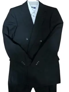 ブラックダブルブレストスーツ