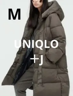 美品 ユニクロ +J ダウンロングコート Mサイズ ブラック黒 ジルサンダー