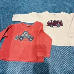 プティマイン　長袖ロンT はたらくくるま　２枚セット