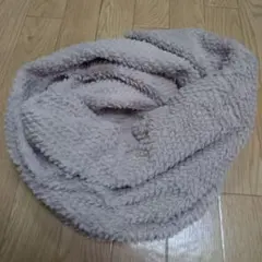 スヌード 薄いピンク×薄いグレー系 着用1回 美品 冬小物