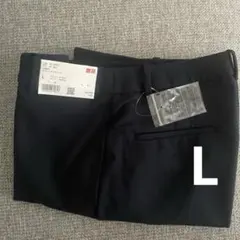 新品　ユニクロ　スマートフレアパンツ　ネイビー　L