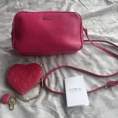 FURLA ピンク ショルダーバッグ　おまけ付き