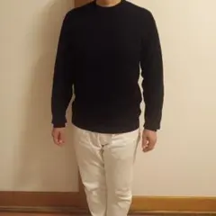 エンポリオアルマーニジーンズ ブラックニットセーター　BIGロゴ