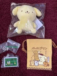 ポムポムプリン吸盤付マスコット プチ巾着 けろっぴミニランチBOXキーホルダー