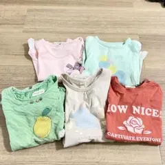 女の子 半袖Tシャツ おまとめ5枚セット　2歳前後 キッズ ベビー服